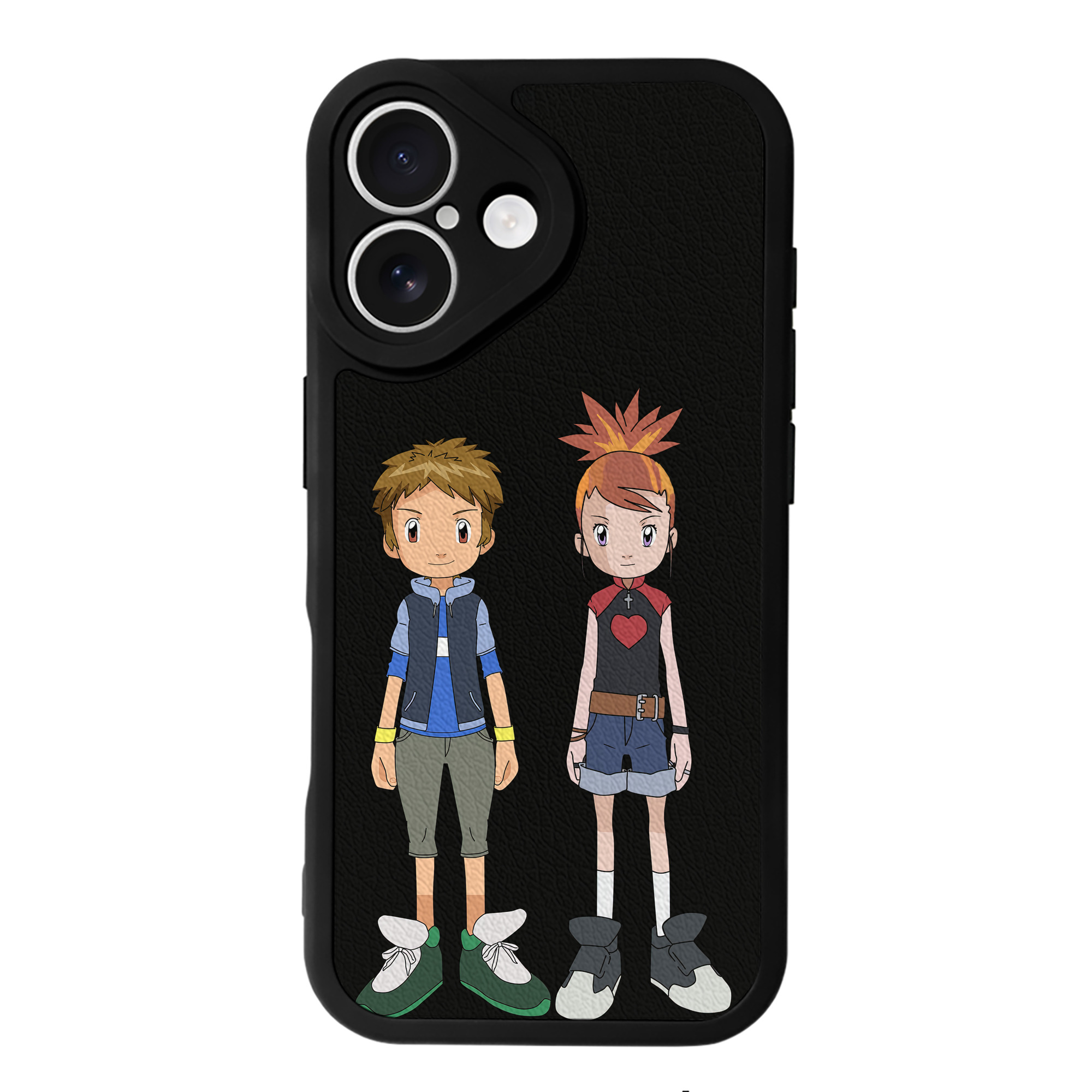（画像用） Digimon デジタルモンスター/デジモン 【iPhone 16シリーズ対応】シリコンスマホケース（レザー調） 材質：シリコン